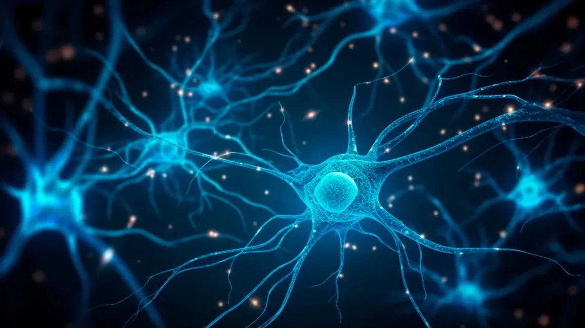 Illustration of blue nerve cells
